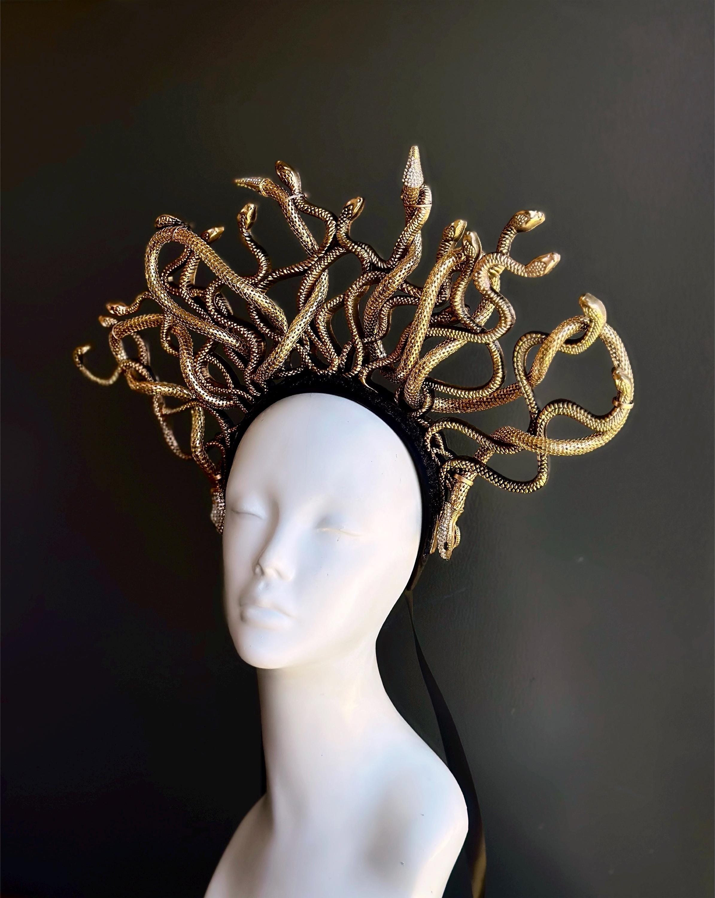 Diadema De Serpientes Estilo Medusa + Pendientes - Accesorio Para Fiestas, Halloween, Disfraces Y Cosplay