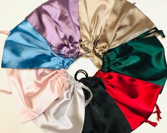 Satin pouch for your silk face mask Black Satin Pouch Black satin Red Satin Silver Satin also buy face masks