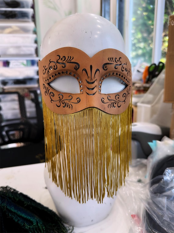 Maschera con frange da cowboy per festival musicali Maschera con