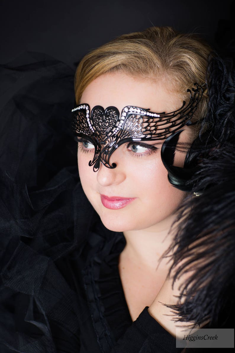 Black Masquerade Mask Simple Half Face Mask Over Glasses Etsy