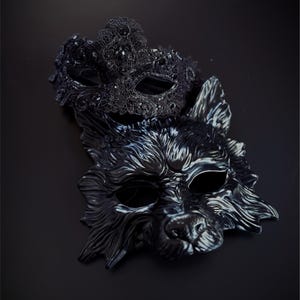 Wolf Couples Masquerade Masks Black Masks Masquerade Ball Party Mask Halloween Mask