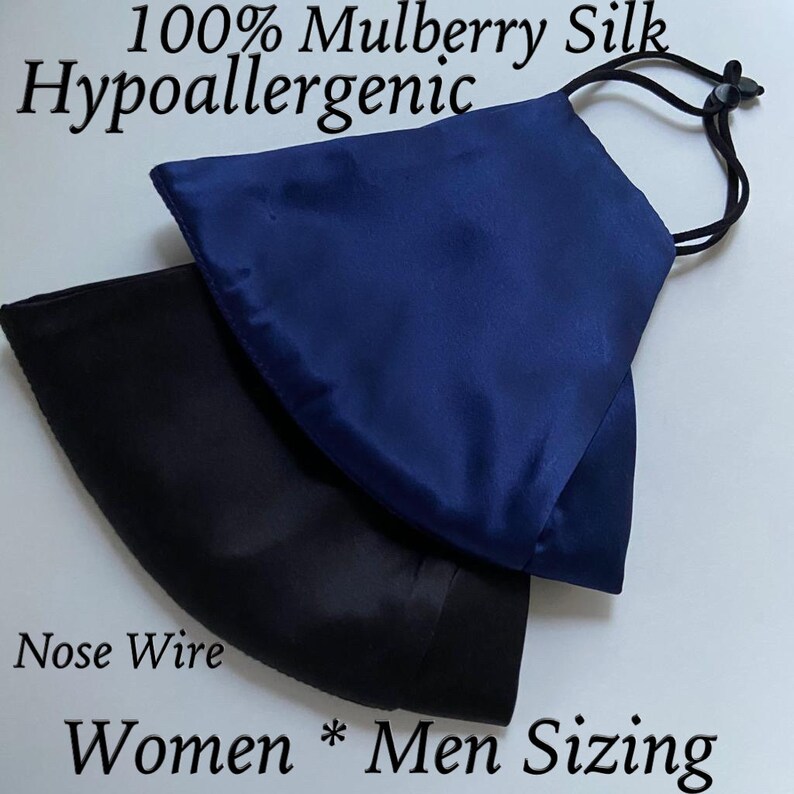 Pink Silk Mask With Nose Wire 100 Percent Mulberry Silk Face Etsy