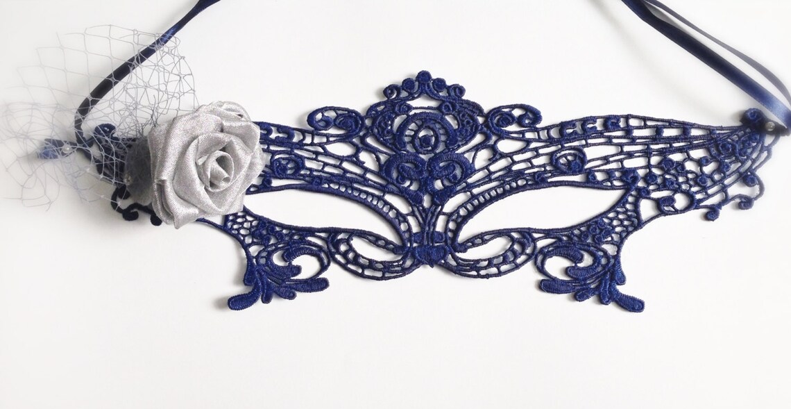 mardi gras mask navy