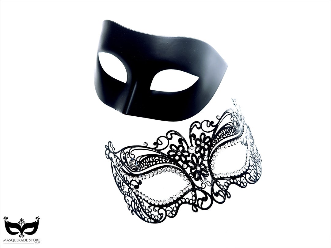 Black Masquerade Ball Couples Masks Prom Mask Wedding Mask - Etsy