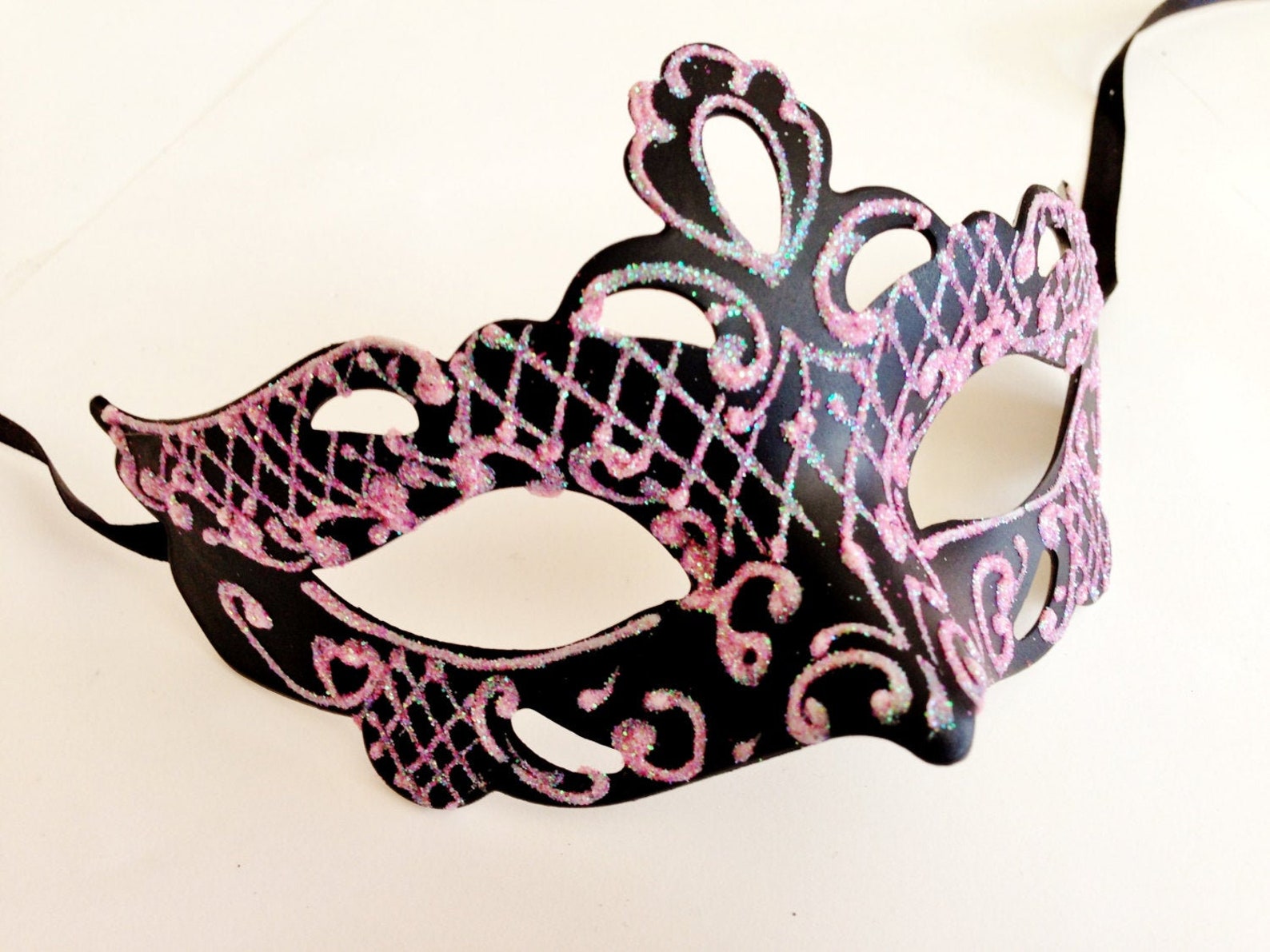 Girl Halloween Mask Pink Glitter Halloween Mask kids Etsy