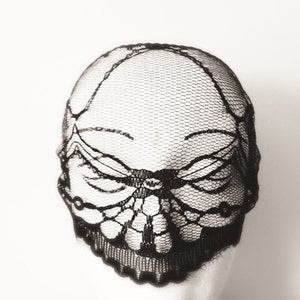 Black Skull Lace Mask, Lace blindfold Masks, Skull Masks,  Masks, Skull Face Mask