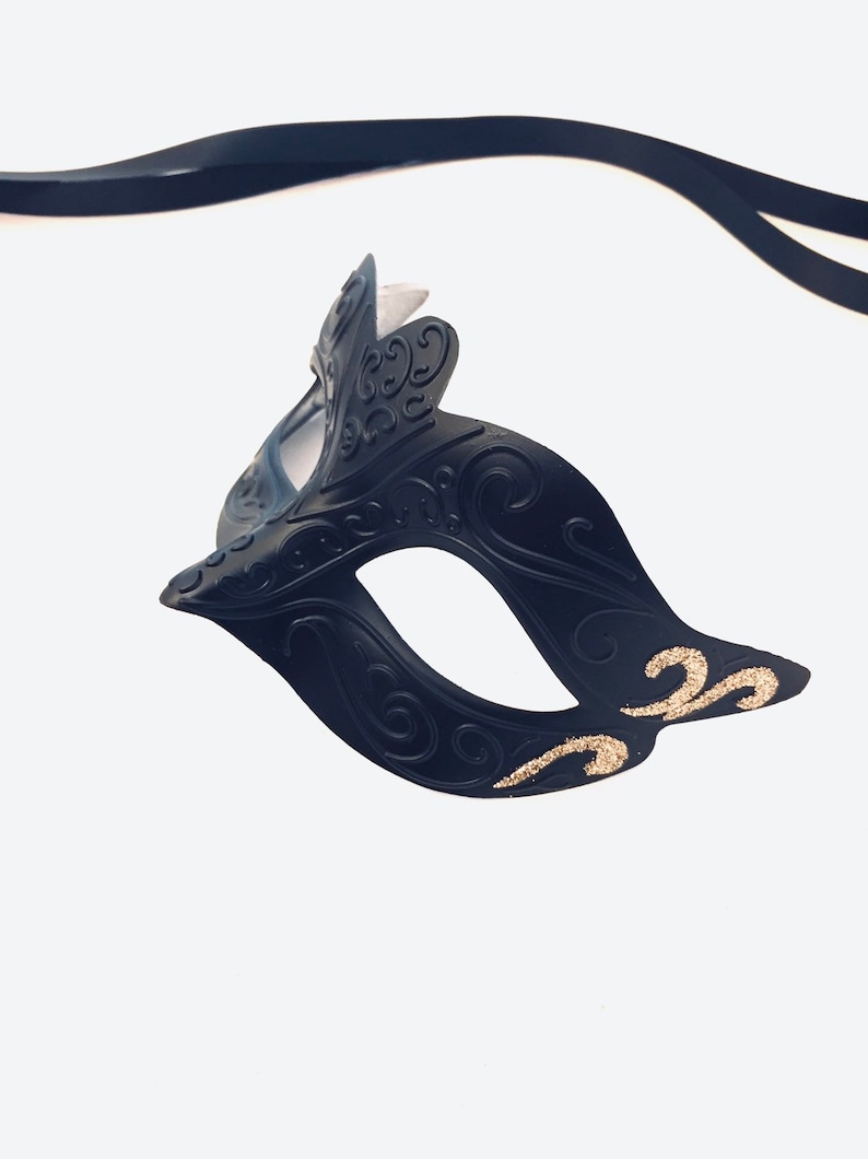 Black Gold Phantom Lace Venetian Masquerade Mask Couples Set - Etsy