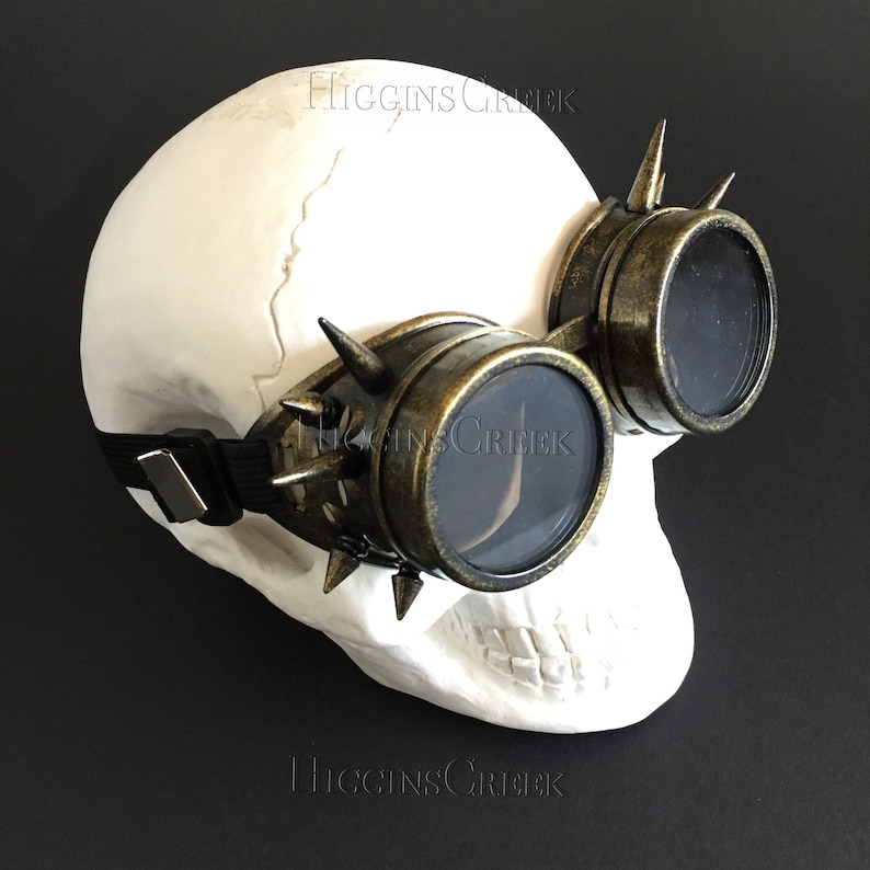 Spike goggle See through Spike goggles with removable embellishing Steampunk Goggles with spikes MORE COLORS steampunk goggles