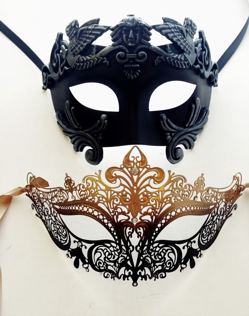 Couples Masquerade Mask His & Hers Masquerade Mask Couples Etsy