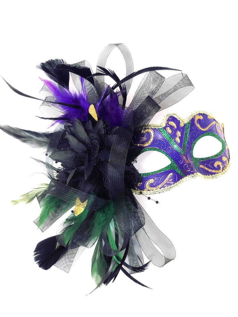 Masquerade masks Couples Mardi Gras Masks women feather Mask Mardi Gras carnival Venetian masked ball party masks men women couples 画像 2