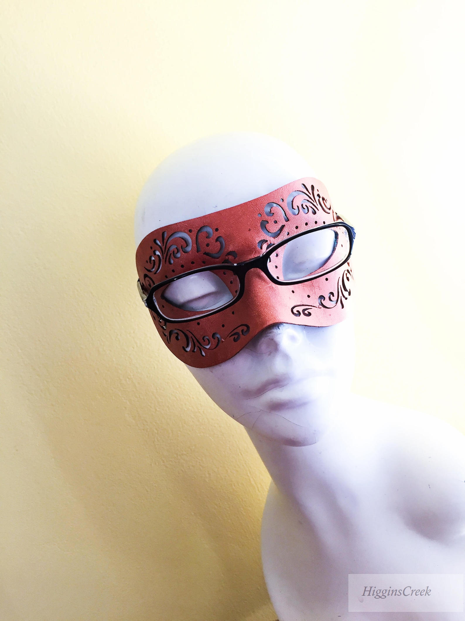 Mens Eyeglass Wearer Masquerade Mask for Eye Glasses Faux Etsy