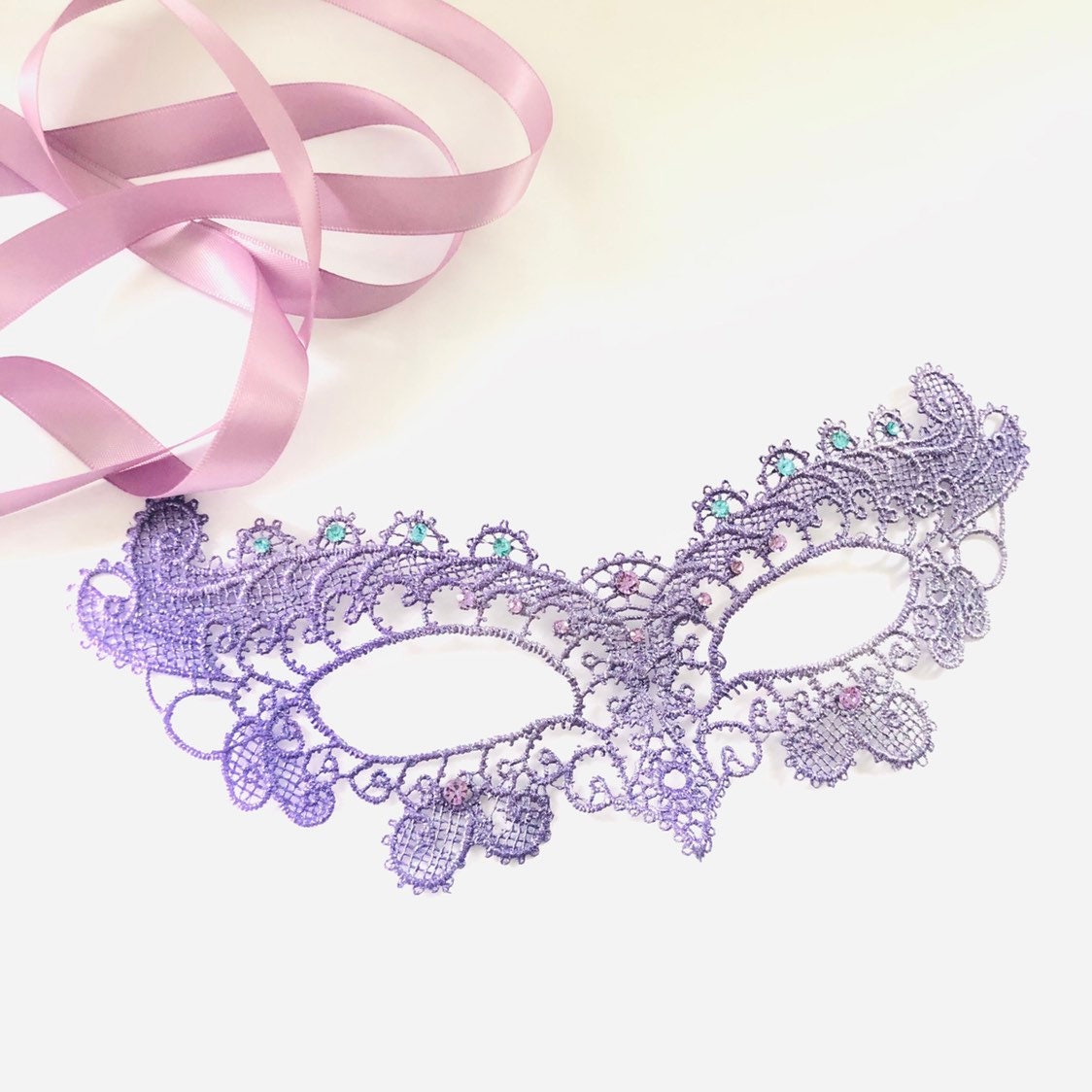 Lavender womens masquerade mask More Colors available lavender Etsy