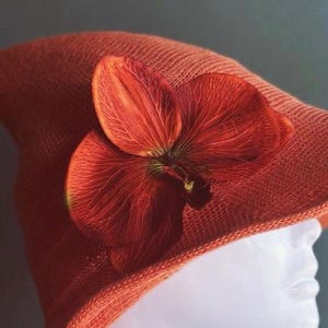 Orange Hair Clip Floral Accessory Flower Hair Clip Fascinator Accessory Hat Clip Fascinator Clip Halloween Accessory (CLIP ONLY)