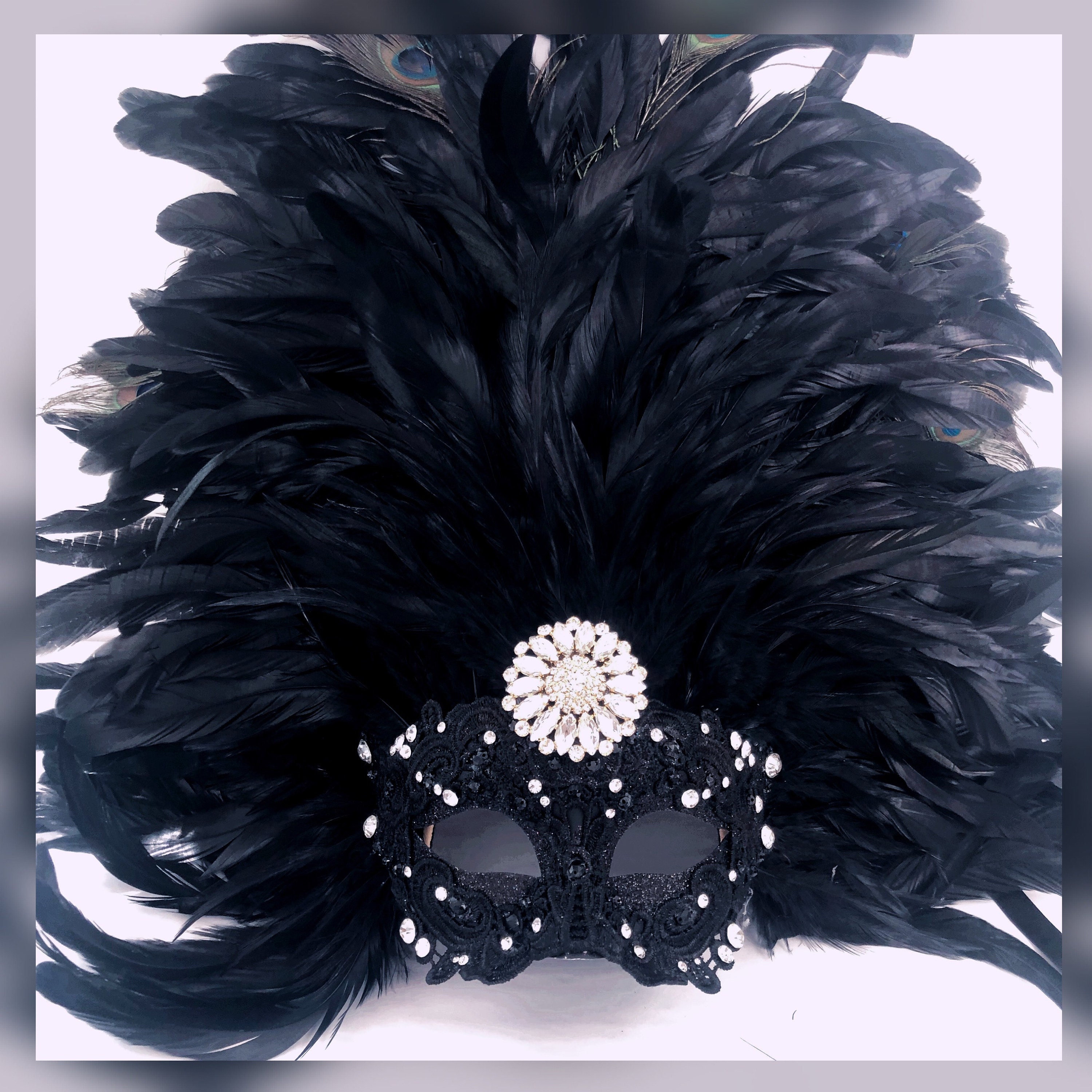 豪華なヘッドドレス サンバ仮面舞踏会マスク グランドヘッドピース