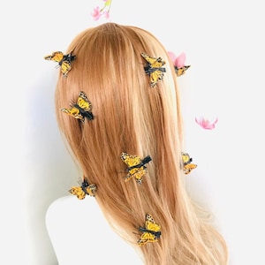 Small butterfly hairclips kids butterfly hairpieces