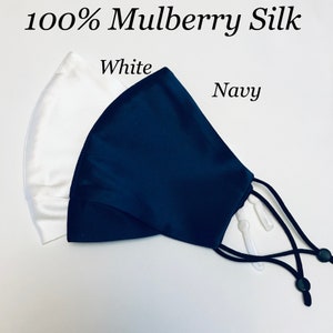 Mulberry Silk Masks 4 layer Nose wire 100% SILK Mask Women's LUXURY SILK Face Mask More Colors image 6