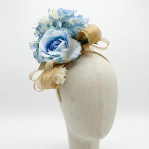 Blue Flower Fascinator - Etsy