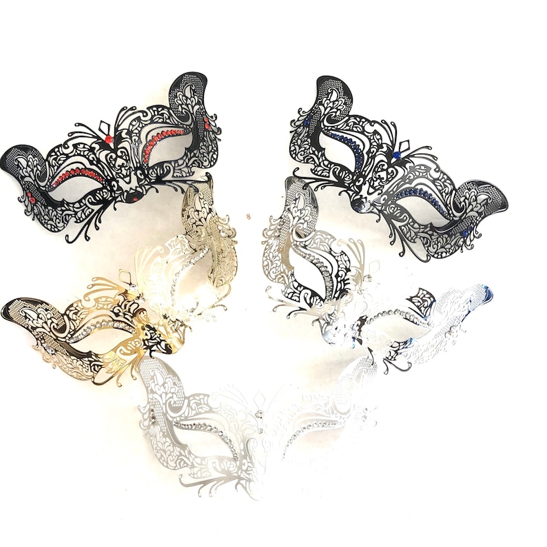 Couples Masquerade Masks silver Wolf And Fox Animal Masquerade Masks Halloween Couples Animal Masks