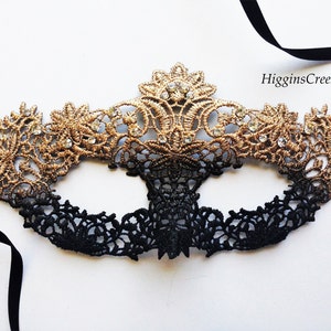 Máscara de renda dourada, máscara fantasma, máscaras faciais, máscara de carnaval, máscara de baile de máscaras com cristais