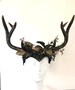 Rustic Woodland Headpiece Deer Antler Headdress Forest Earth Pagan Ritual Headdress 