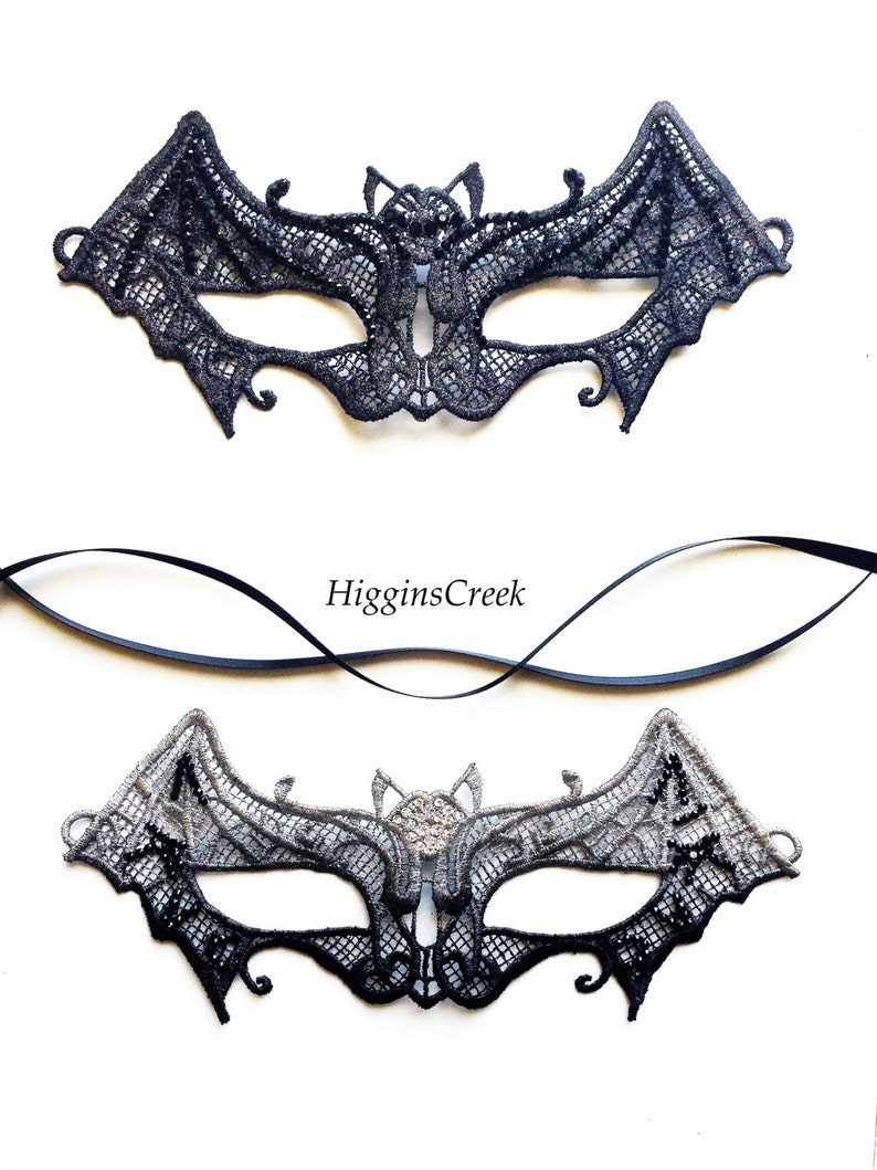 1950's Batgirl Cosplay Mask, Bat Halloween Mask in Black, Gold or ...