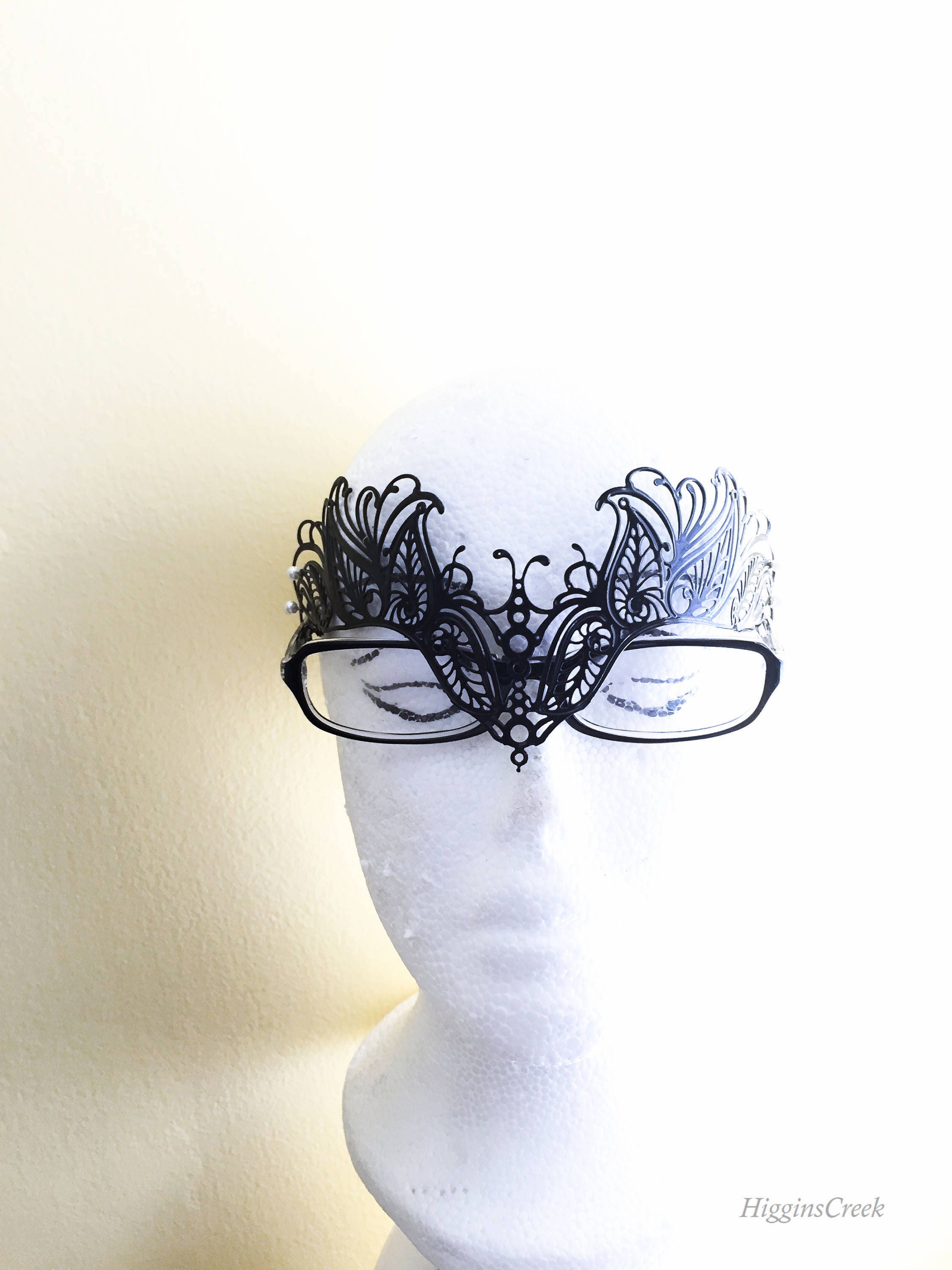 Eyeglass masks masquerade Masks for Eyeglasses Masquerade Etsy
