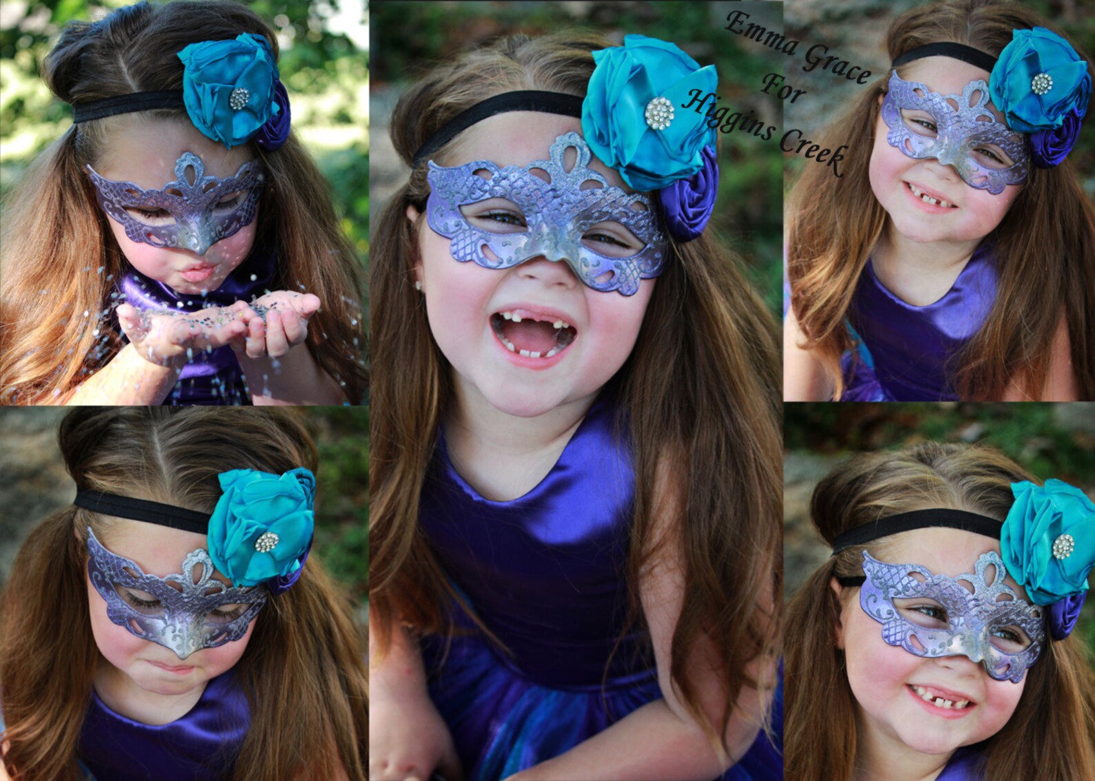 Girls Purple Costume Mask Girls Halloween Masks Purple Girls Etsy