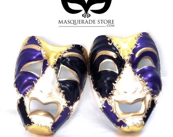 Comedy Tragedy Mask - Venetian Commedia dell'arte Theatre Full Face masks