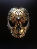 Mens Masquerade Mask, Halloween Skull Mask, filigree Gold metal mask 