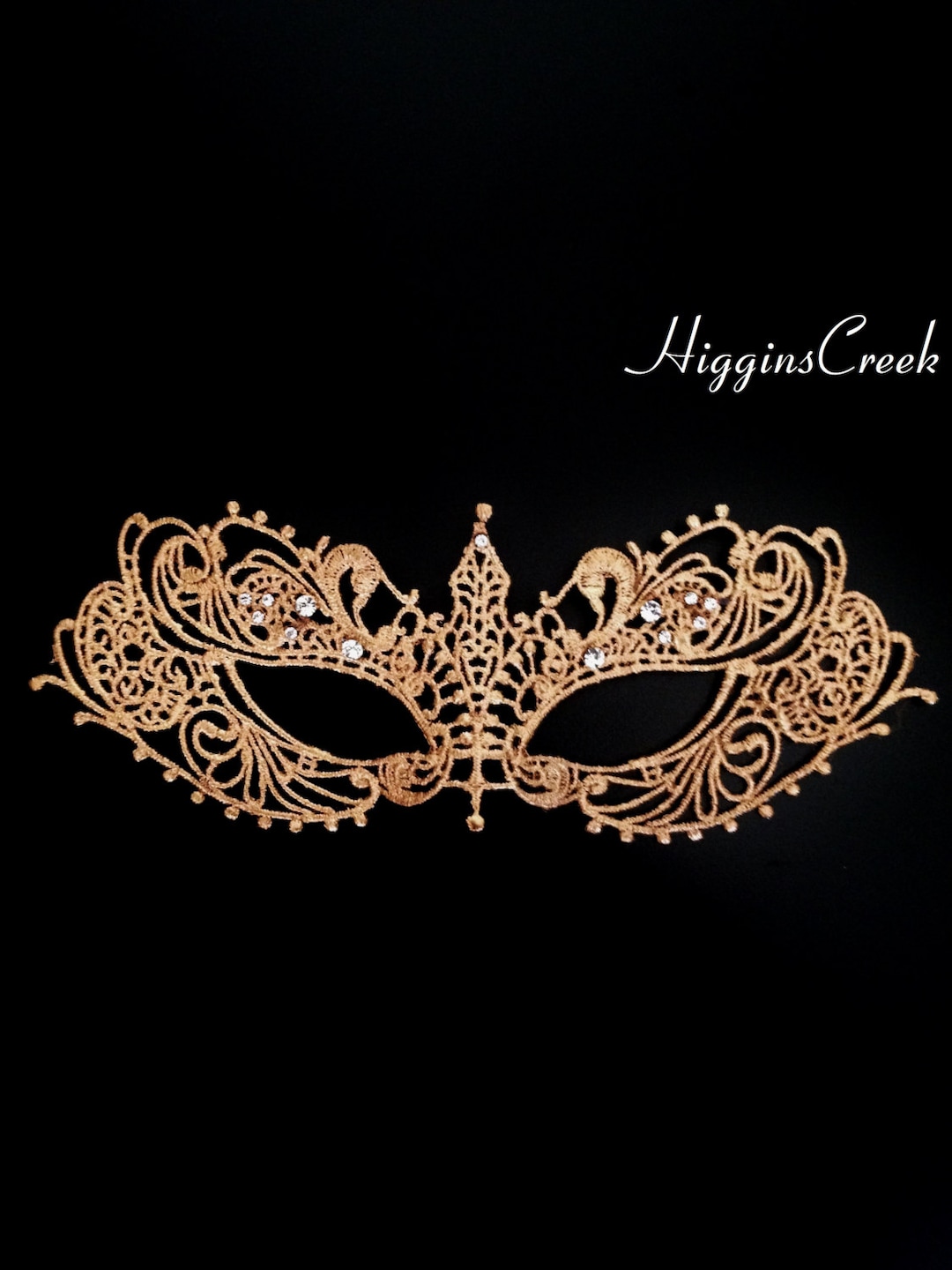 Gold Girls Mask, Children's Masquerade Mask, Girl's Costume Mask, Kid's