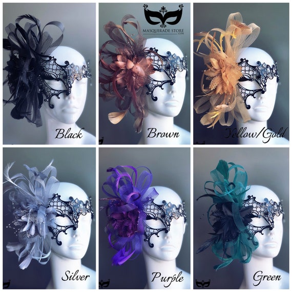 mask for prom dress Rose Gold Winged Heart Masquerade Mask
