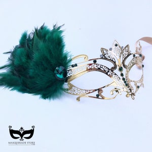 Silver Masquerade Mask, Metal Venetian mask, Mardi Gras Mask, Women Masquerade Mask with Rhinestones Shipped in 24hrs