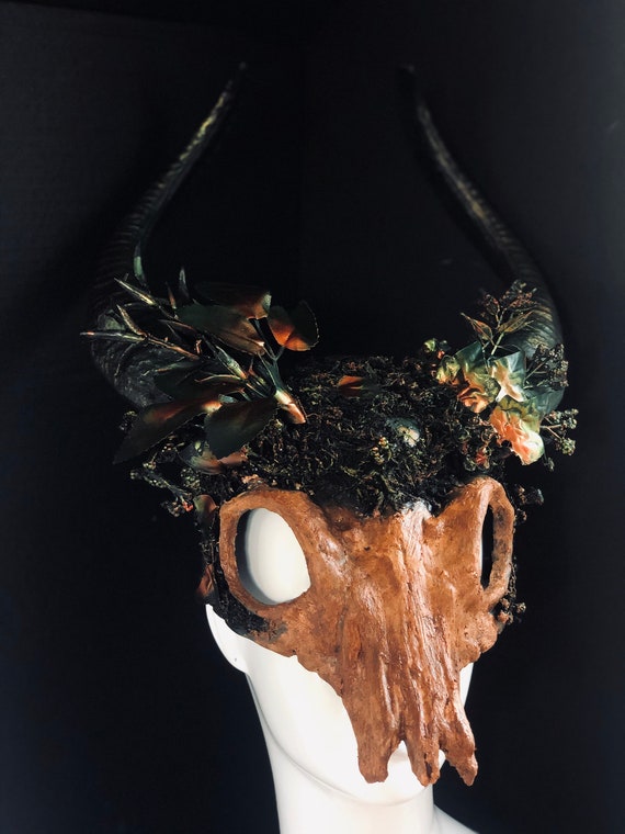 Priest Headdress Forest Ram Horn 