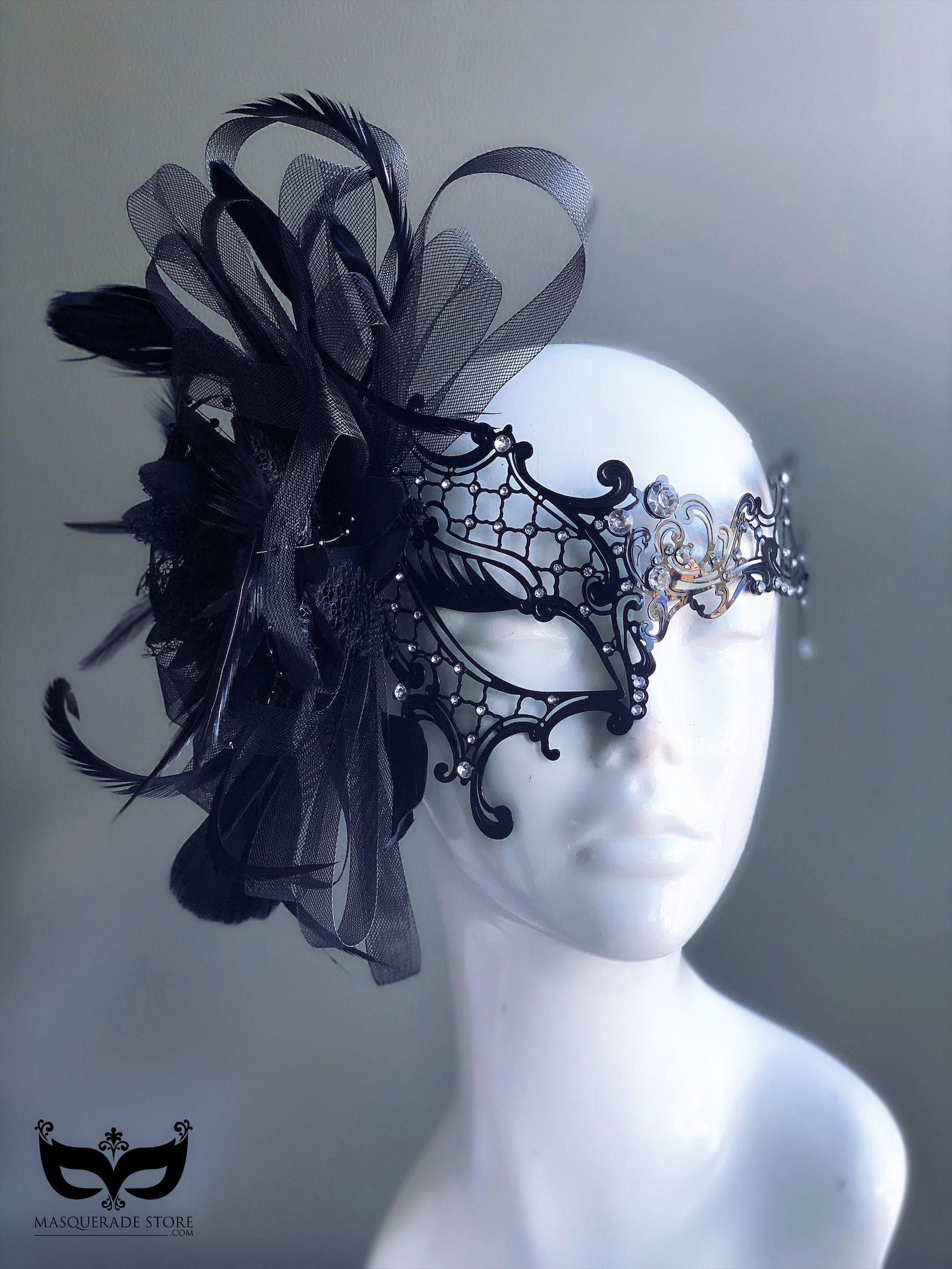 Popularity Masquerade Popular Black Feathers Masquerade Mask for Women - Etsy