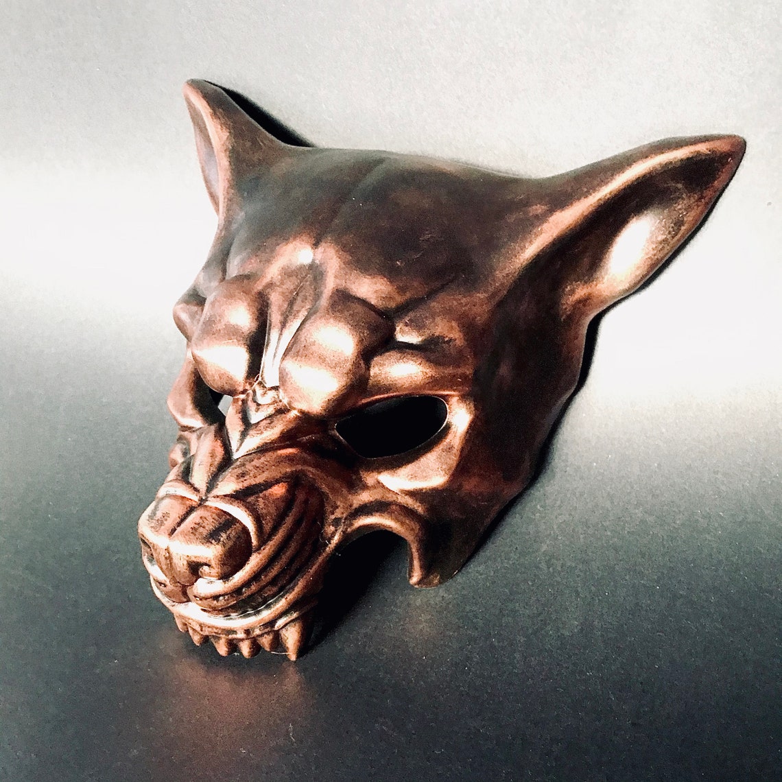 Mens Evil Red Wolf Masquerade Mask Werewolf Face Bloody | Etsy