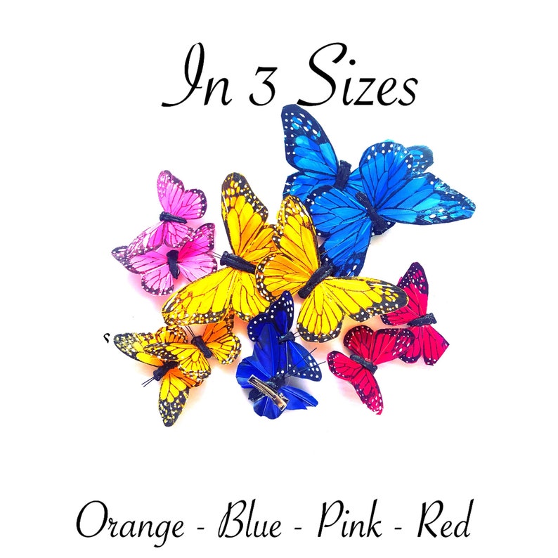 REALISTIC Butterfly Clips for Hair Butterfly Clips Moving Etsy