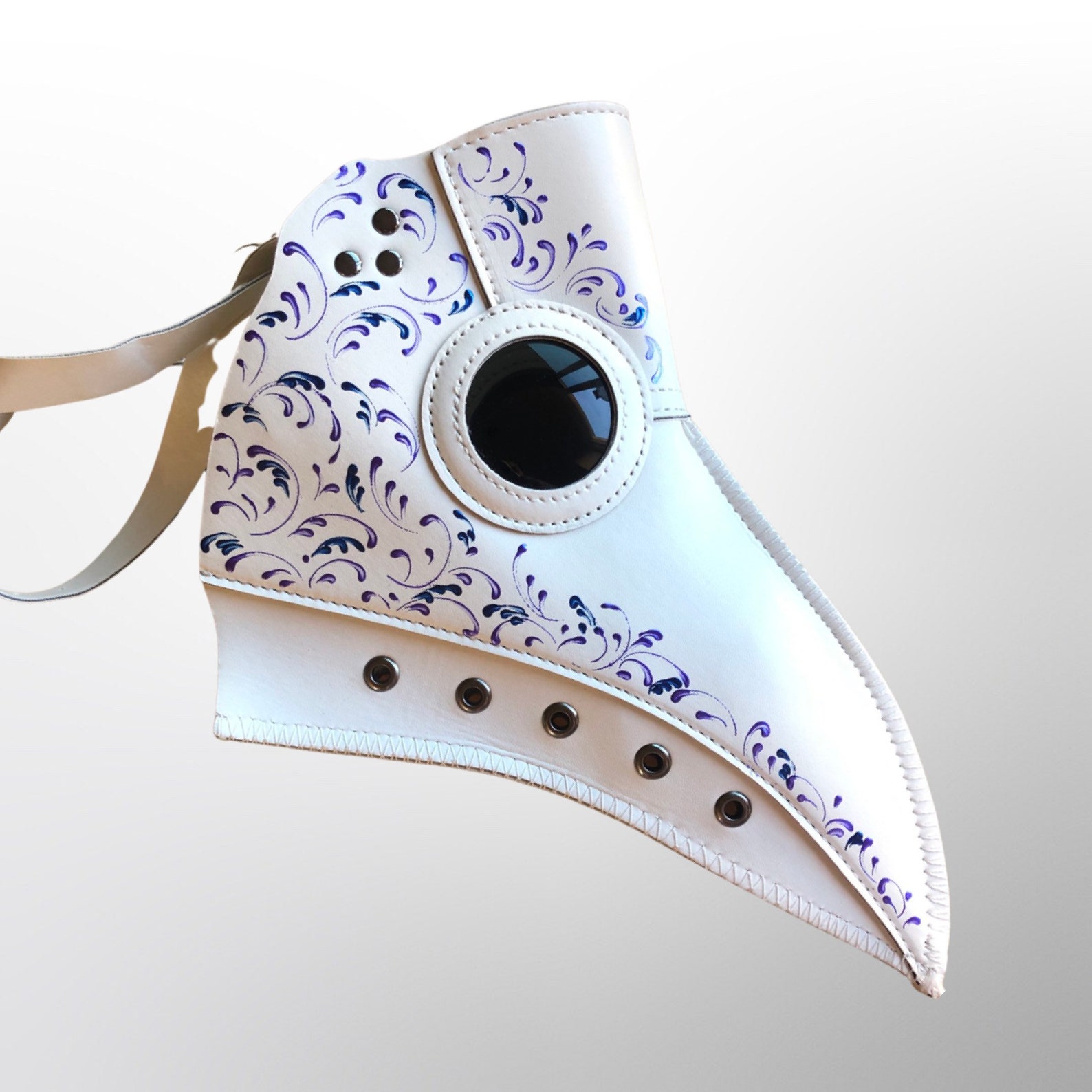 Black Plague Doctor Masks Leather Plague Cosplay Unisex Plague Etsy