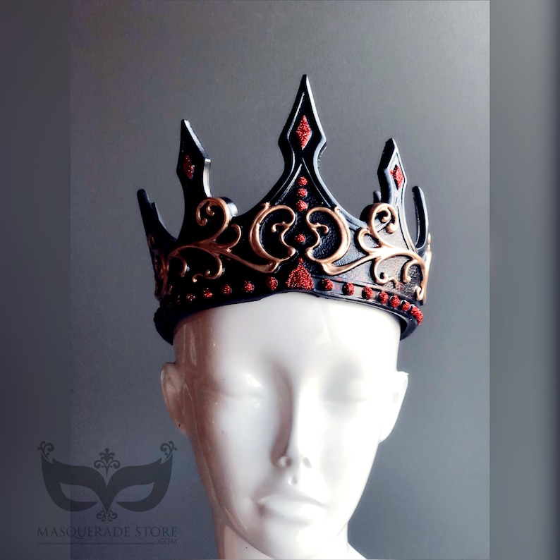 Women's Gold Queen Crown Halo Headdress for Halloween Etsy
