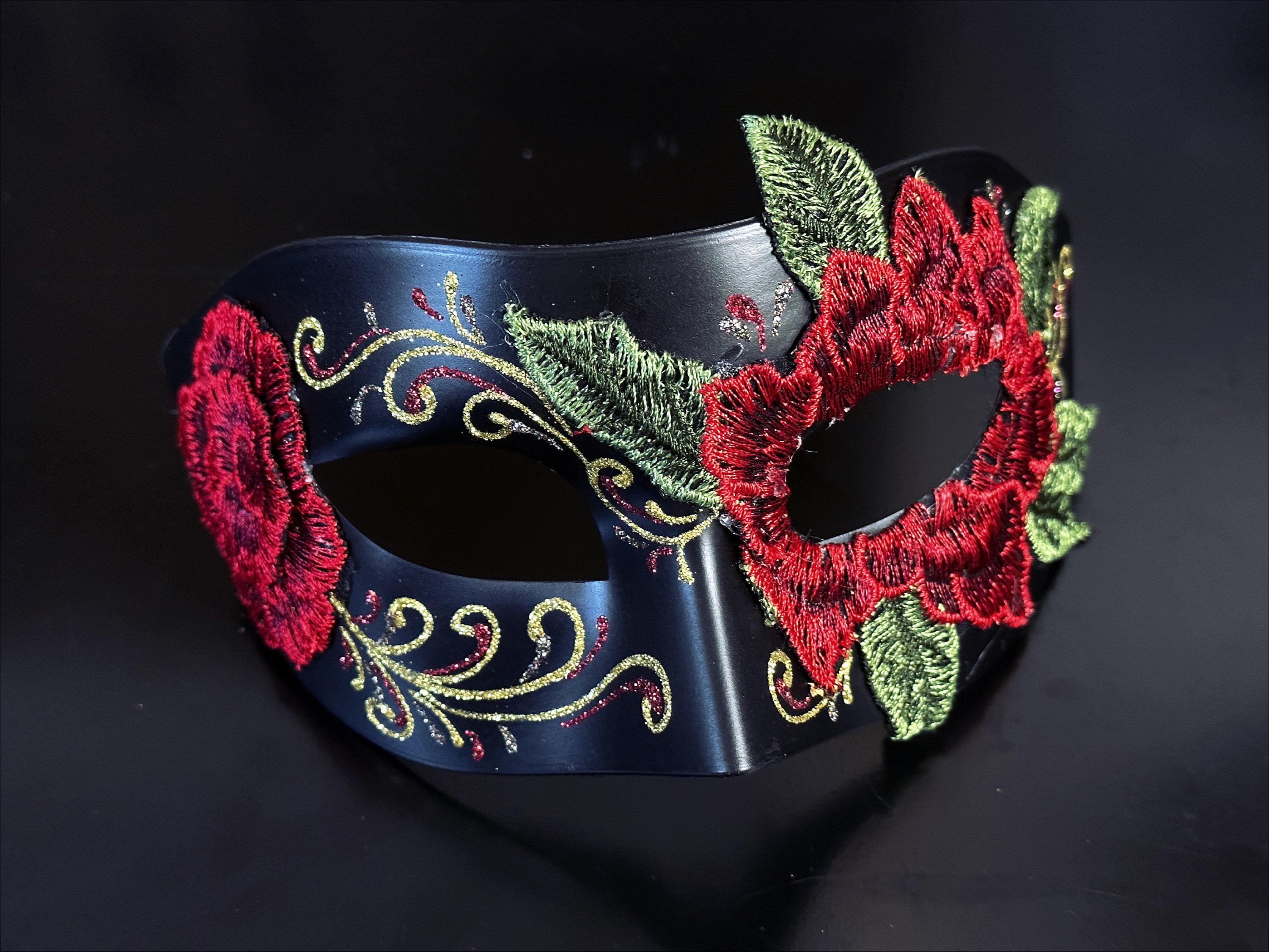Dia De Los Muertos Mask for Men Red Black Matching Day of the Dead ...
