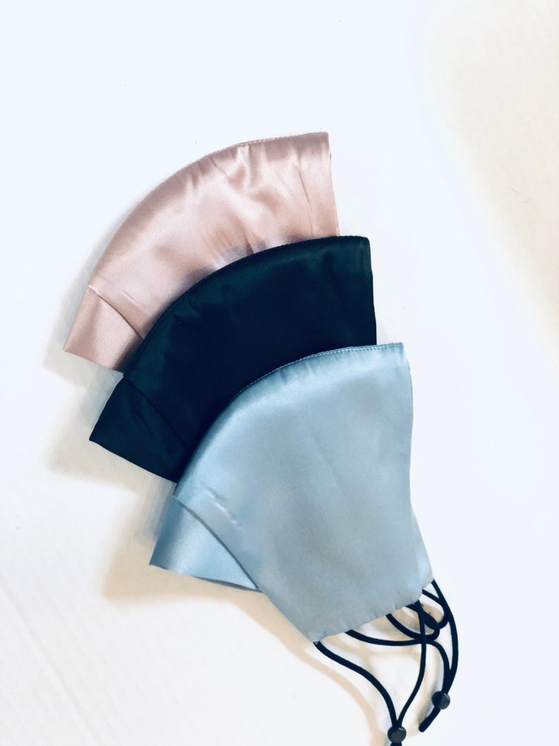 Black Silk Mask Silk Face Mask Women Luxury Fabric Face Mask Etsy