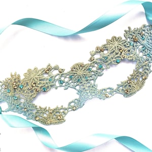 Aqua Blue Women Masquerade Mask, Masquerade Party, Luxury Mask, Masquerade Ball, Prom, Wedding, Gala, Elegant Lace Mask
