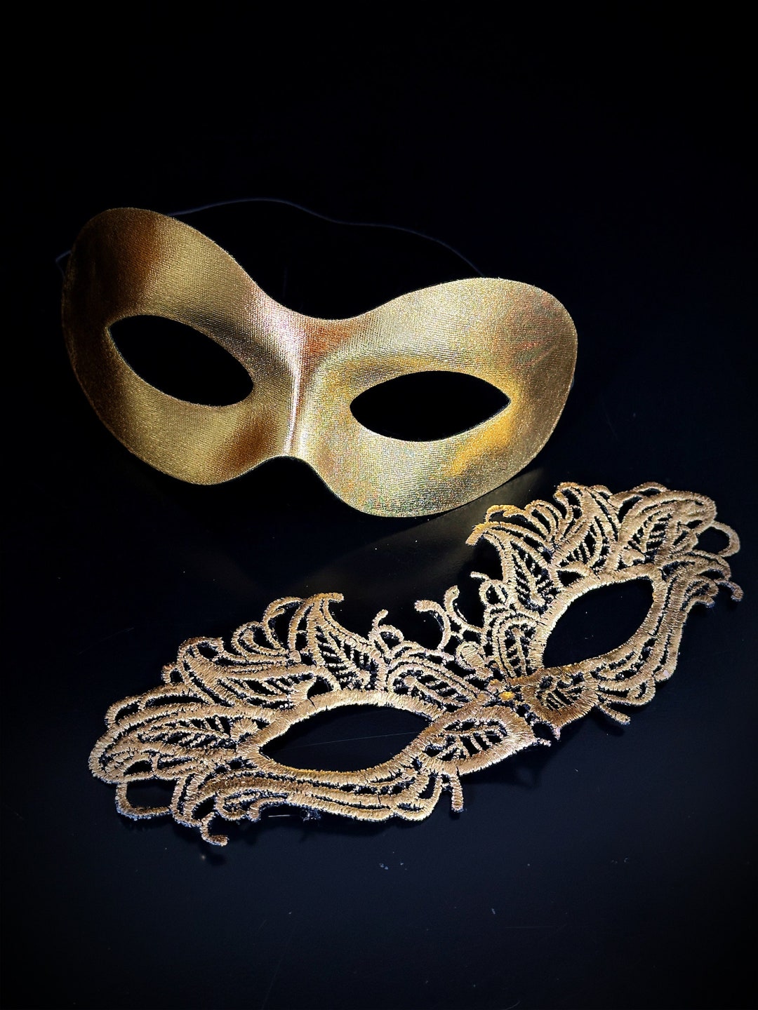Gold His and Hers Masquerade Masks Masquerade Ball Adults Etsy