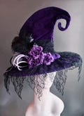 Witch Costume Witches Hat Pointy Witch Hat Purple Halloween Witch Cosplay Hat