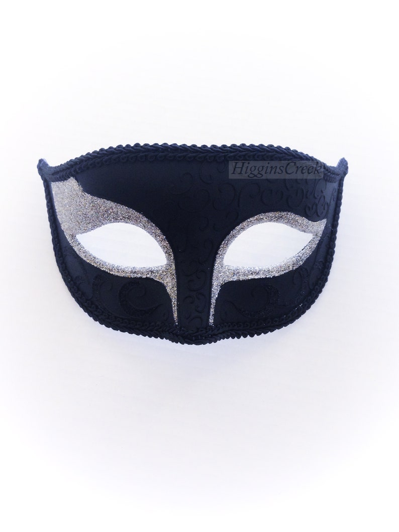 Black Silver Mask For Men Masquerade Simple Black Tie Event Mask By Higginscreek More Colors Accessories Masks Prosthetics