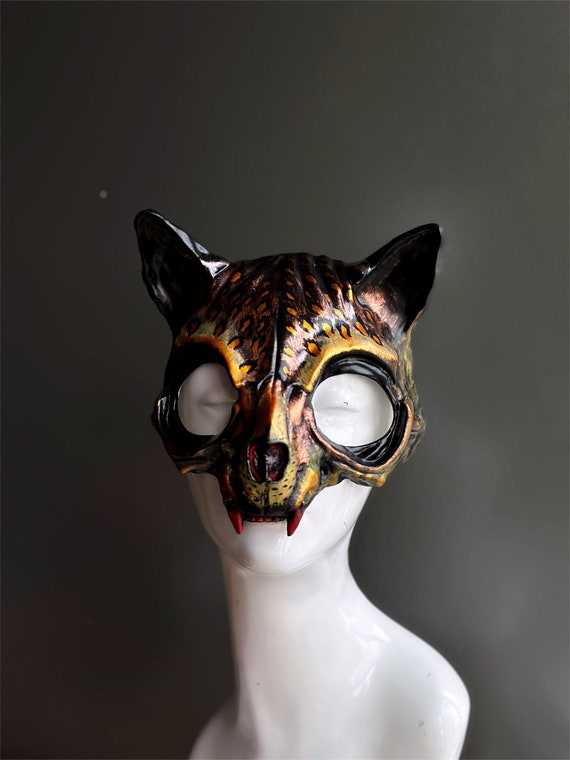 5 Pcs Therian Mask Cat Face Masquerade Halloween Masks Adults Blank