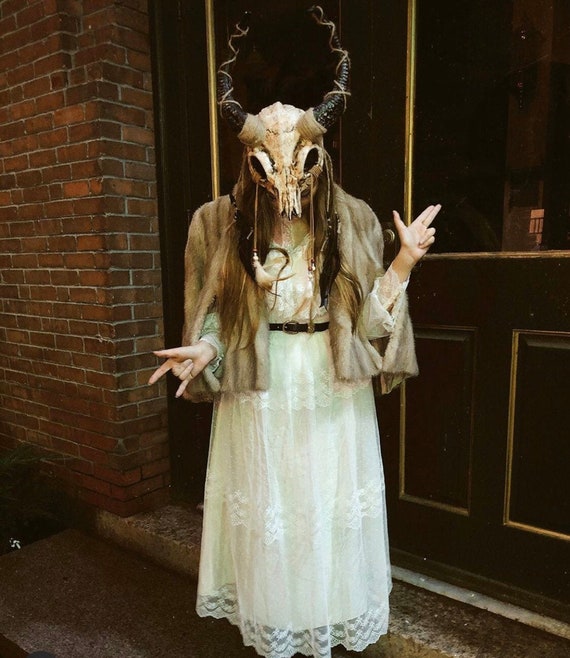 Halloween Goat Skull Mask Cosplay Masquerade Sheep Skull Mask Scary Costume New