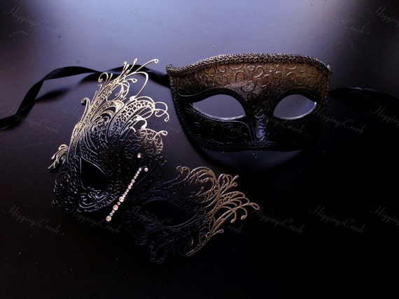 Luxury Couples Masquerade Mask Rose Gold Venetian Party Masquerade Masks