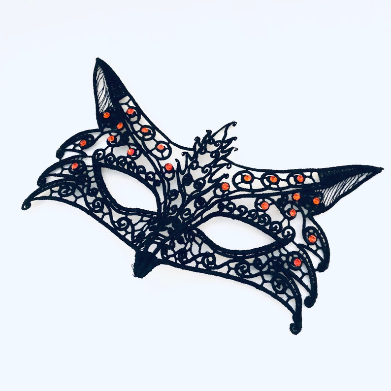 Masquerade Mask Kids Adults Fox Lace Mask Halloween Fox Mask Etsy