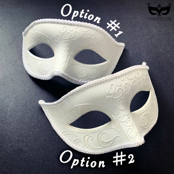 Elegant White Masquerade Mask Wedding Masquerade Mask -   White  masquerade mask, Masks masquerade, Mens masquerade mask
