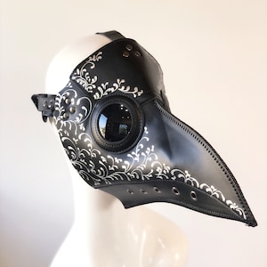 Maska Plague Doctor - Maska COSPLAY - Maska Steampunk - Strój Plague Doctor - Kapelusz Plague Doctor - Maska Plague - Halloween - Bal maskowy zdjęcie 2